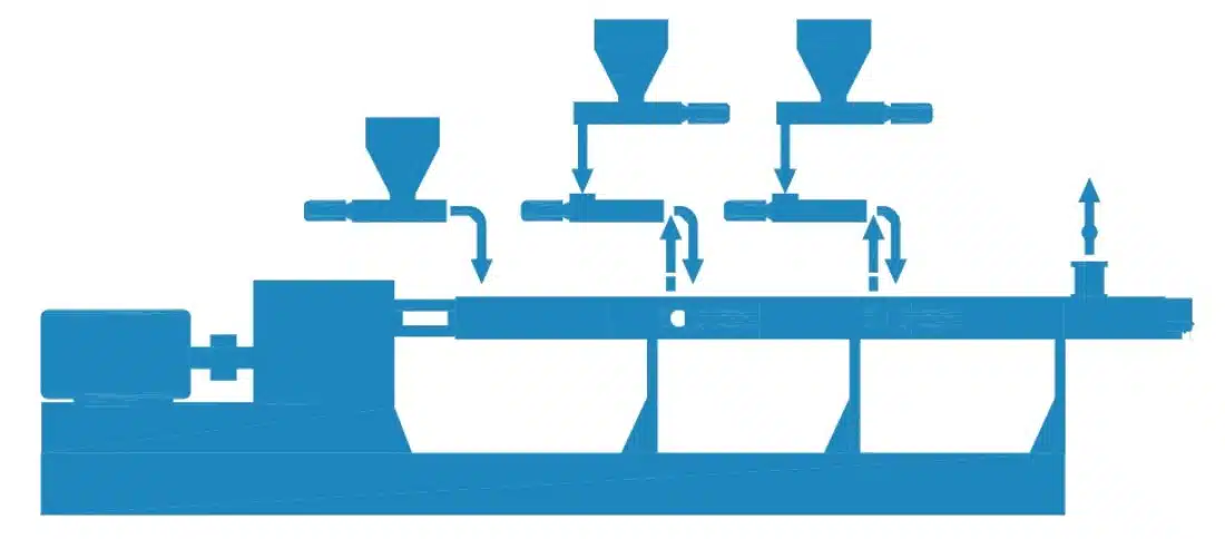 Cấu tạo máy đùn trục vít sản xuất Filler Masterbatch